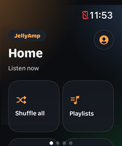 JellyAmp on Apple Watch
